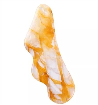 Gul fluoritt Gua Sha For ansiktsmassasje